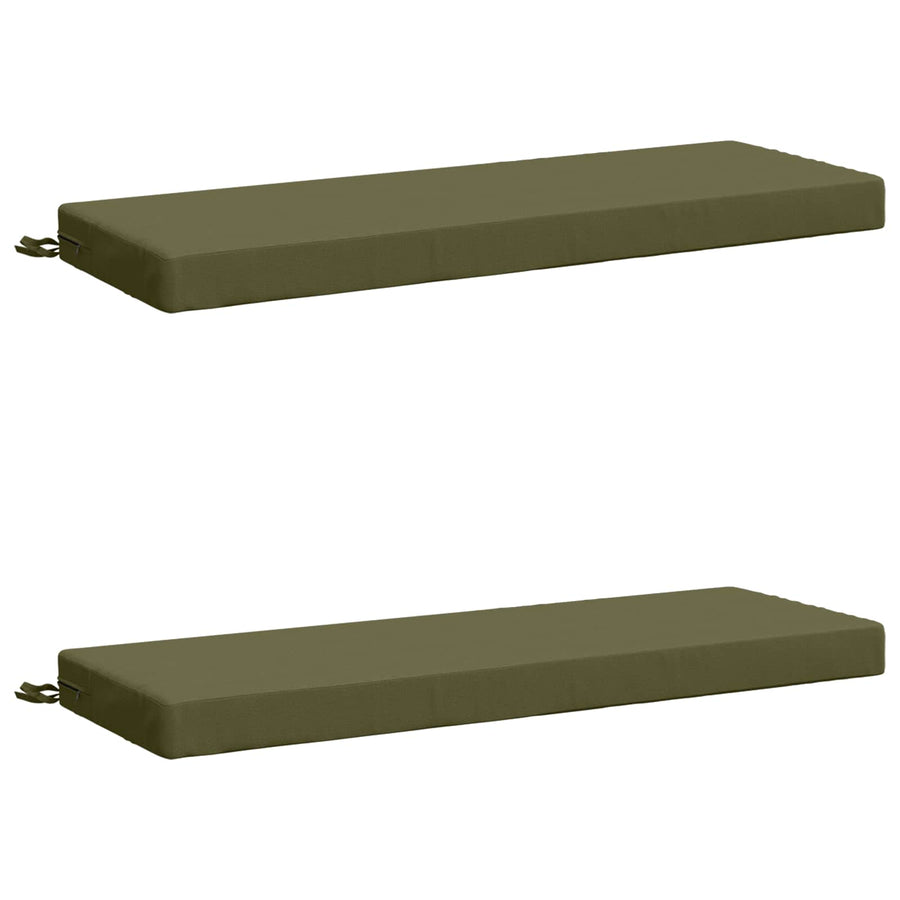2-delige Bankkussens SOEST 2 st 100% Polyester Olijfgroen