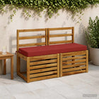 Bankkussen rood 110x40x8 cm polyester