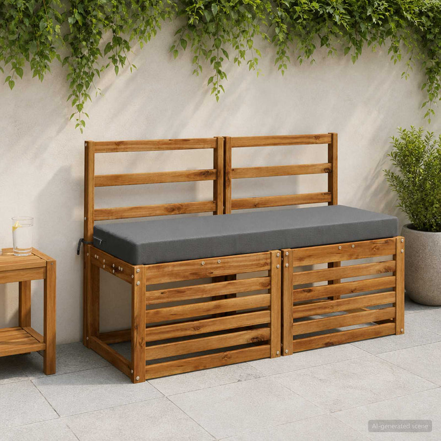 Bankkussen SOEST 100% Polyester Grijs 100 x 40 x 8 cm