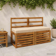 Bankkussen SOEST 120x40x8 cm crèmekleurig polyester