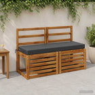 Bankkussens 2 stuks antraciet polyester