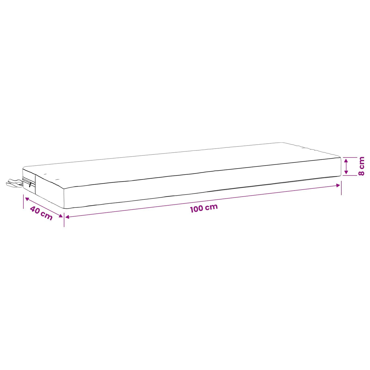 Bankkussen SOEST 100% Polyester Groen 100 x 40 x 8 cm
