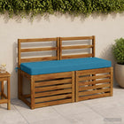 Bankkussen 120x40x8 cm lichtblauw polyester