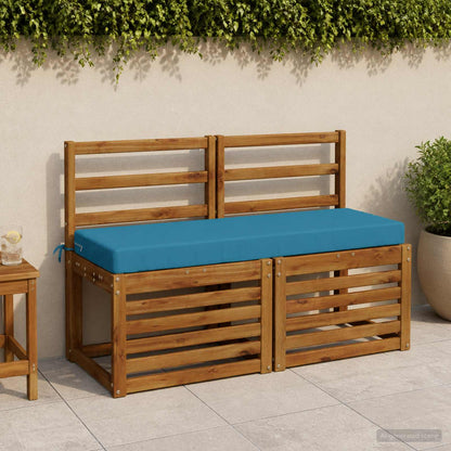 Bankkussen SOEST 100% Polyester Lichtblauw 120 x 40 x 8 cm