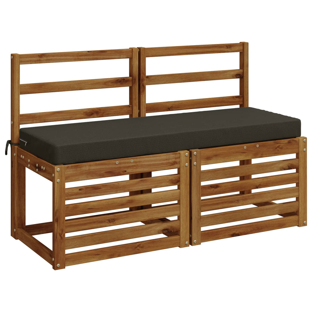 Bankkussen SOEST 100% Polyester Antraciet 110 x 40 x 8 cm