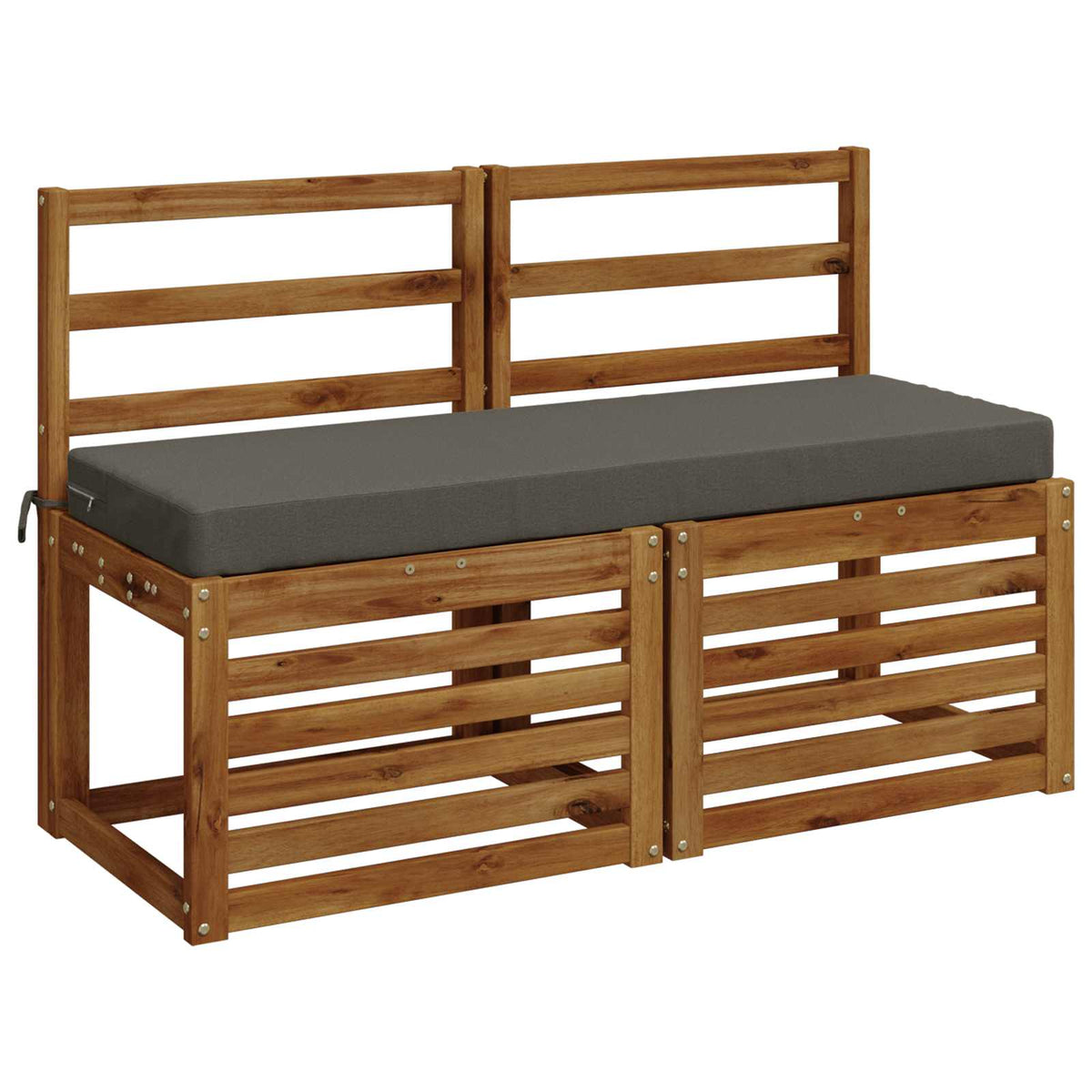 2-delige Bankkussens SOEST 2 st 100% Polyester Grijs