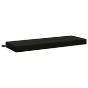 Bankkussen 110x40x8 cm zwart polyester