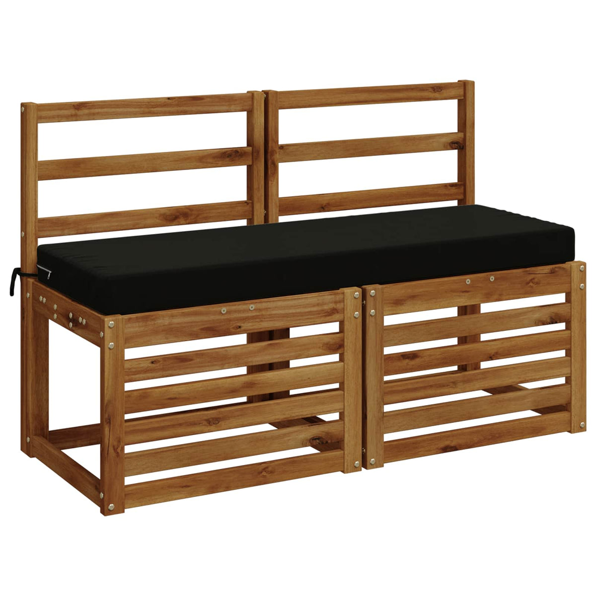 Bankkussen SOEST 100% Polyester Zwart 110 x 40 x 8 cm