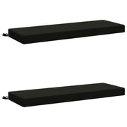 Bankkussens 2 stuks zwart polyester