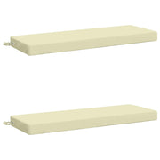 Bankkussens 2 stuks crèmekleurig polyester