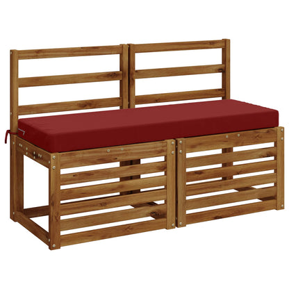 Bankkussen SOEST 100% Polyester Wijnrood 120 x 40 x 8 cm