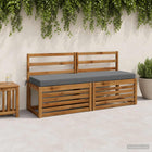 Bankkussens set 2 stuks blauw polyester