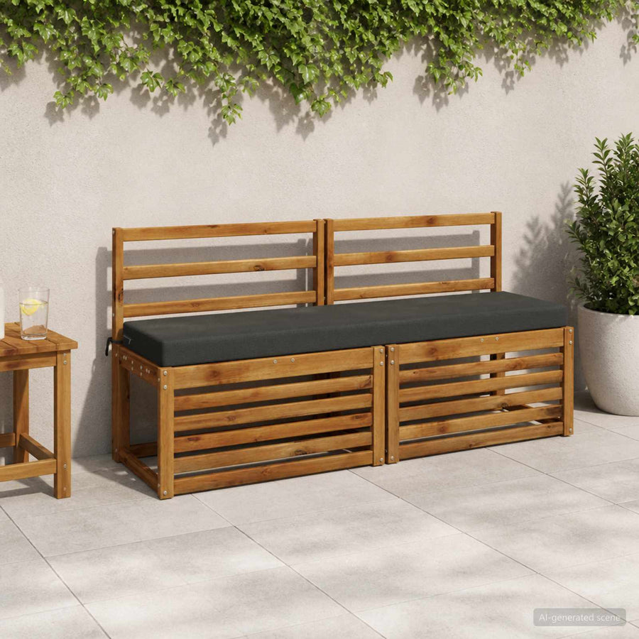 2-delige Bankkussens SOEST 2 st 100% Polyester Antraciet