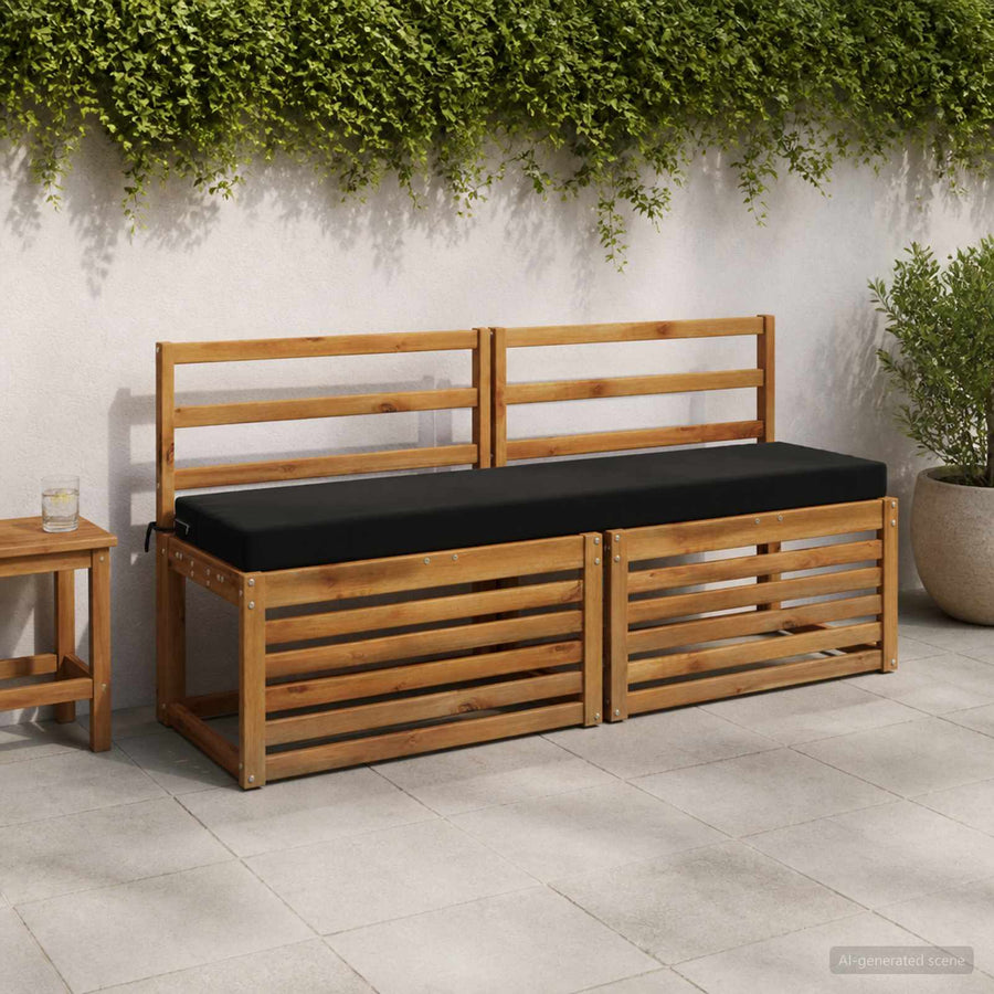 Bankkussen SOEST 100% Polyester Zwart 150 x 40 x 8 cm