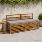 Bankkussens 2 stuks grijs polyester