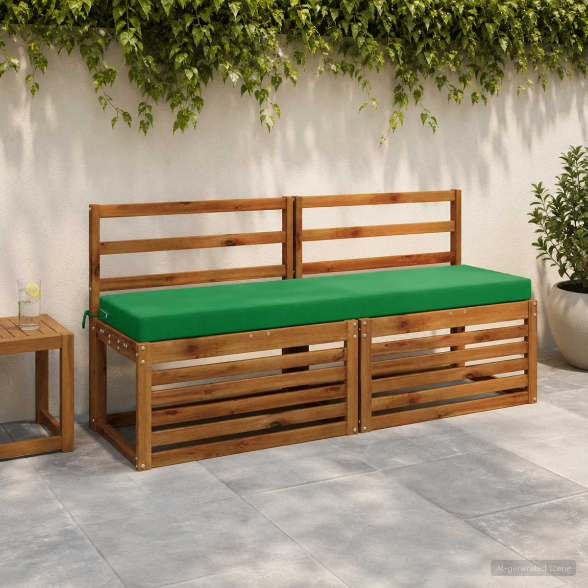 2-delige Bankkussens SOEST 2 st 100% Polyester Groen