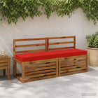 Bankkussens 2 stuks rood 100% polyester