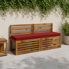 Bankkussens 2 stuks wijnrood polyester
