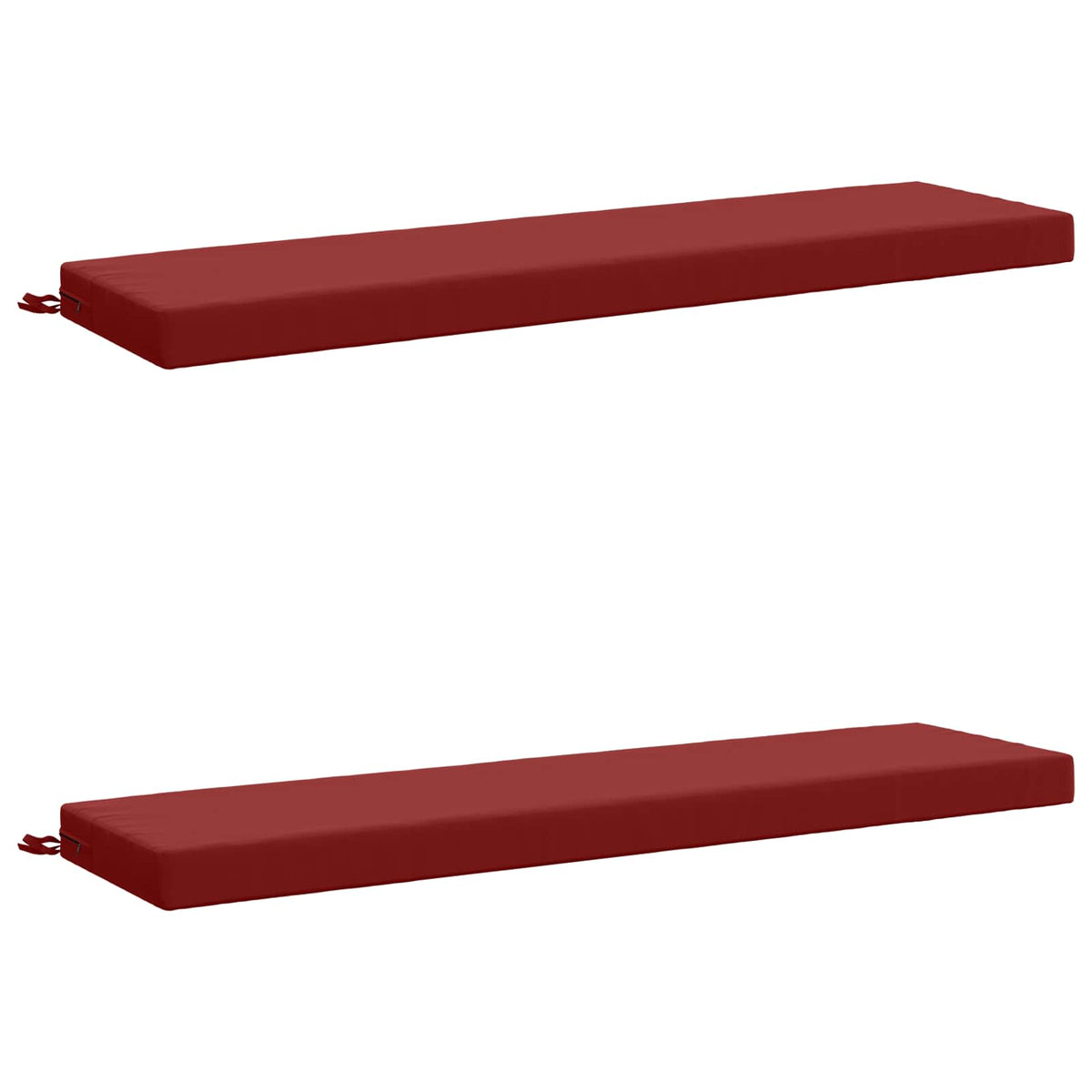 2-delige Bankkussens SOEST 2 st 100% Polyester Wijnrood