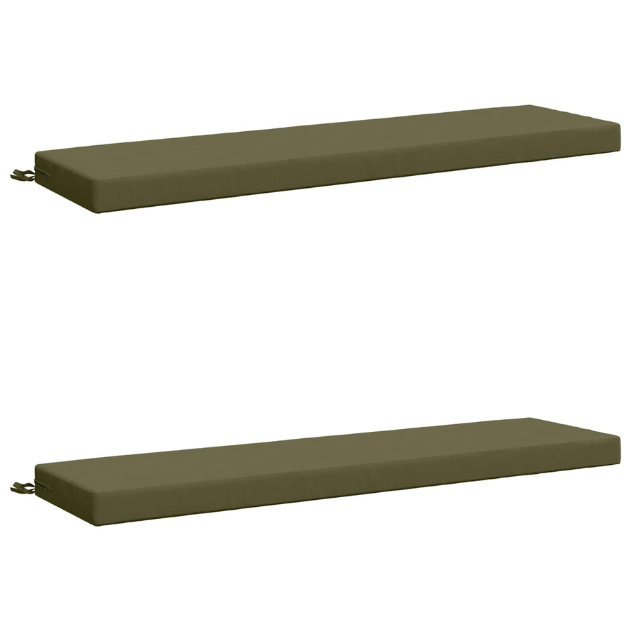2-delige Bankkussens SOEST 2 st 100% Polyester Olijfgroen