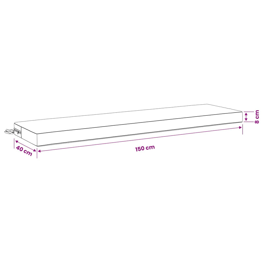 Bankkussen SOEST 100% Polyester Rood 150 x 40 x 8 cm
