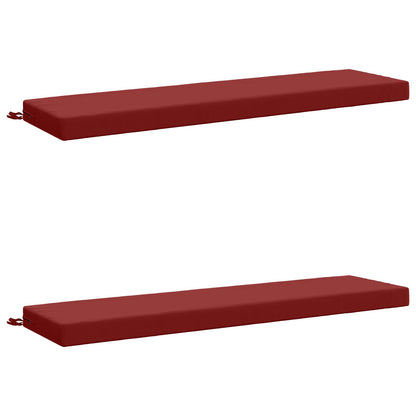 2-delige Bankkussens SOEST 2 st 100% Polyester Wijnrood