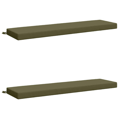 2-delige Bankkussens SOEST 2 st 100% Polyester Olijfgroen