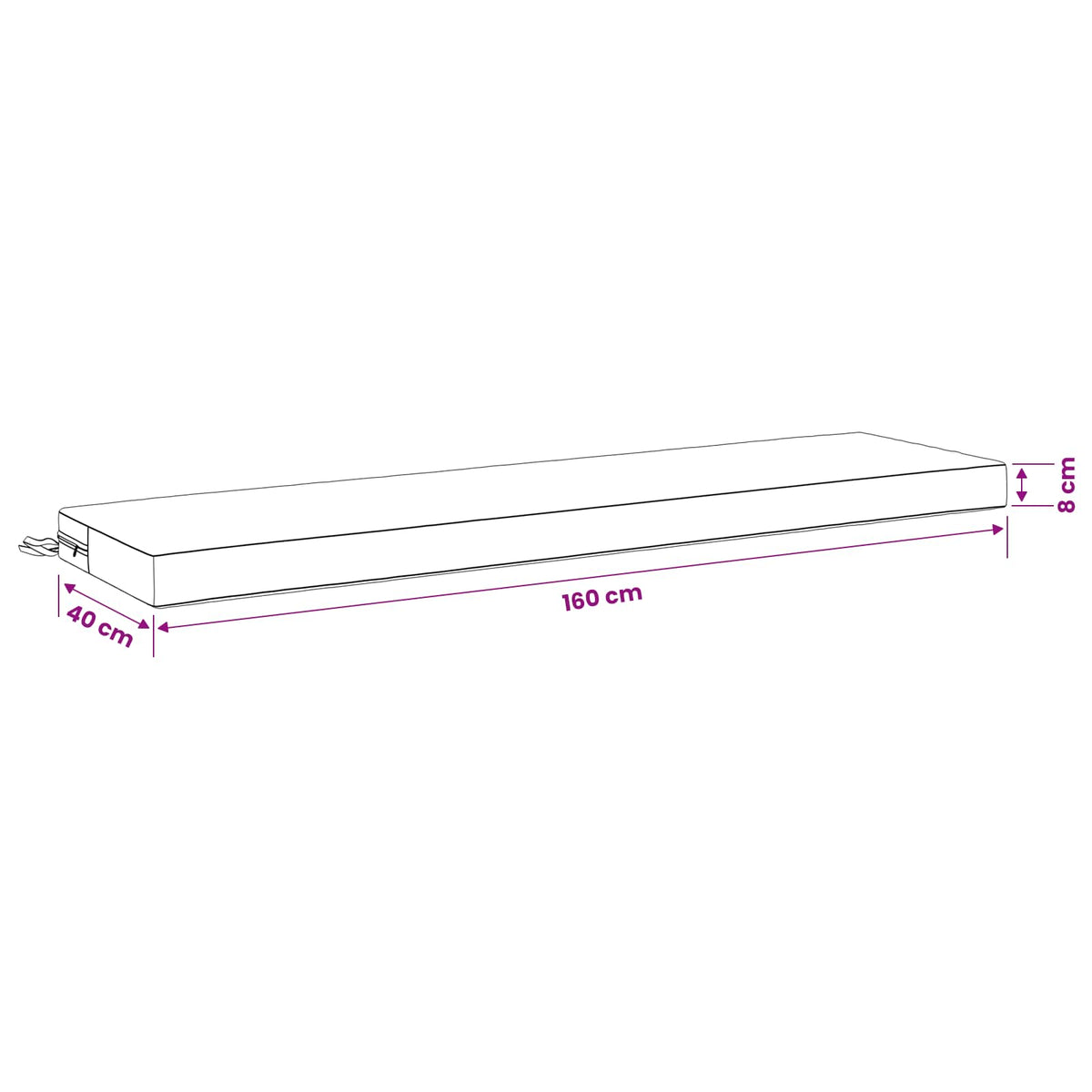 2-delige Bankkussens SOEST 2 st 100% Polyester Zwart