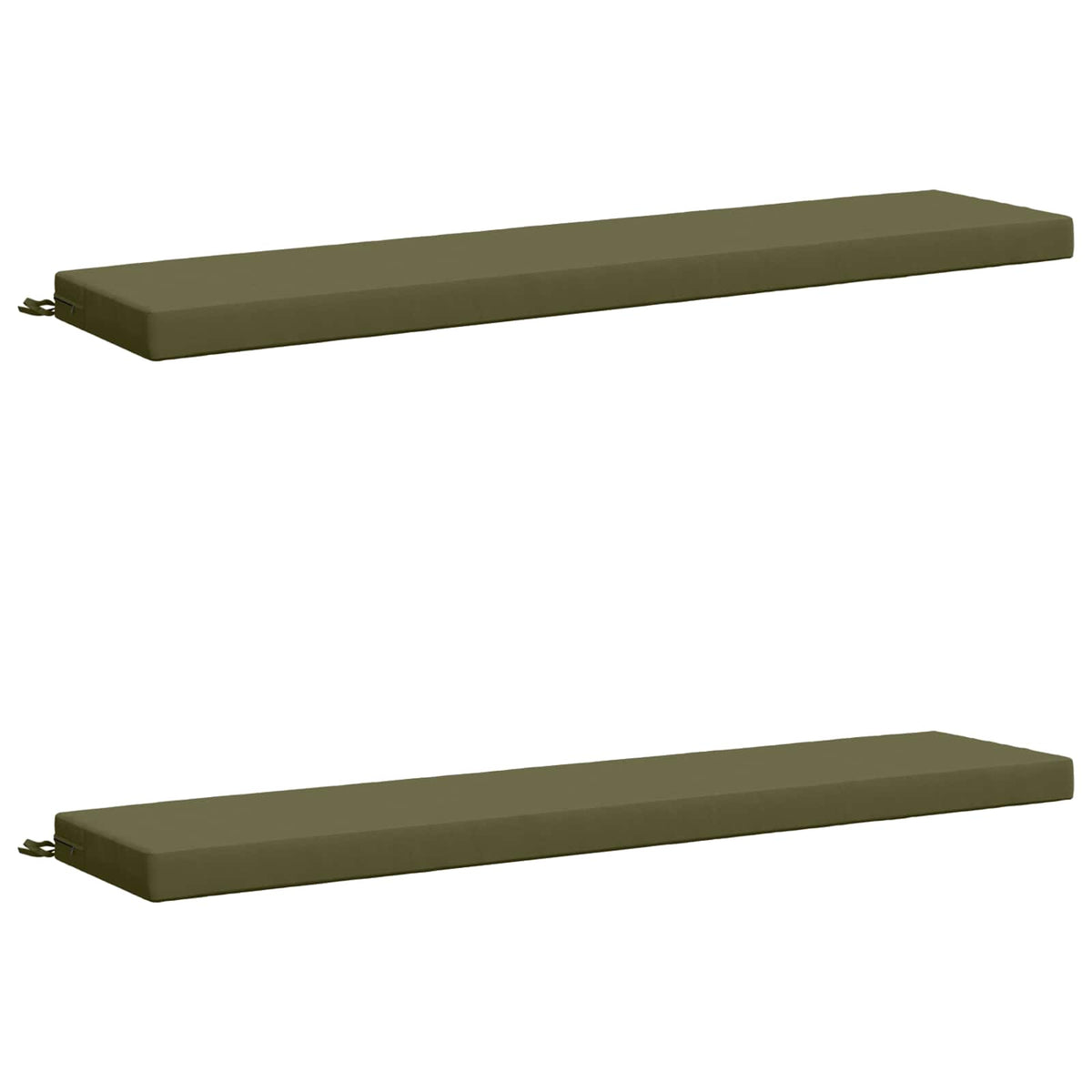 2-delige Bankkussens SOEST 2 st 100% Polyester Olijfgroen