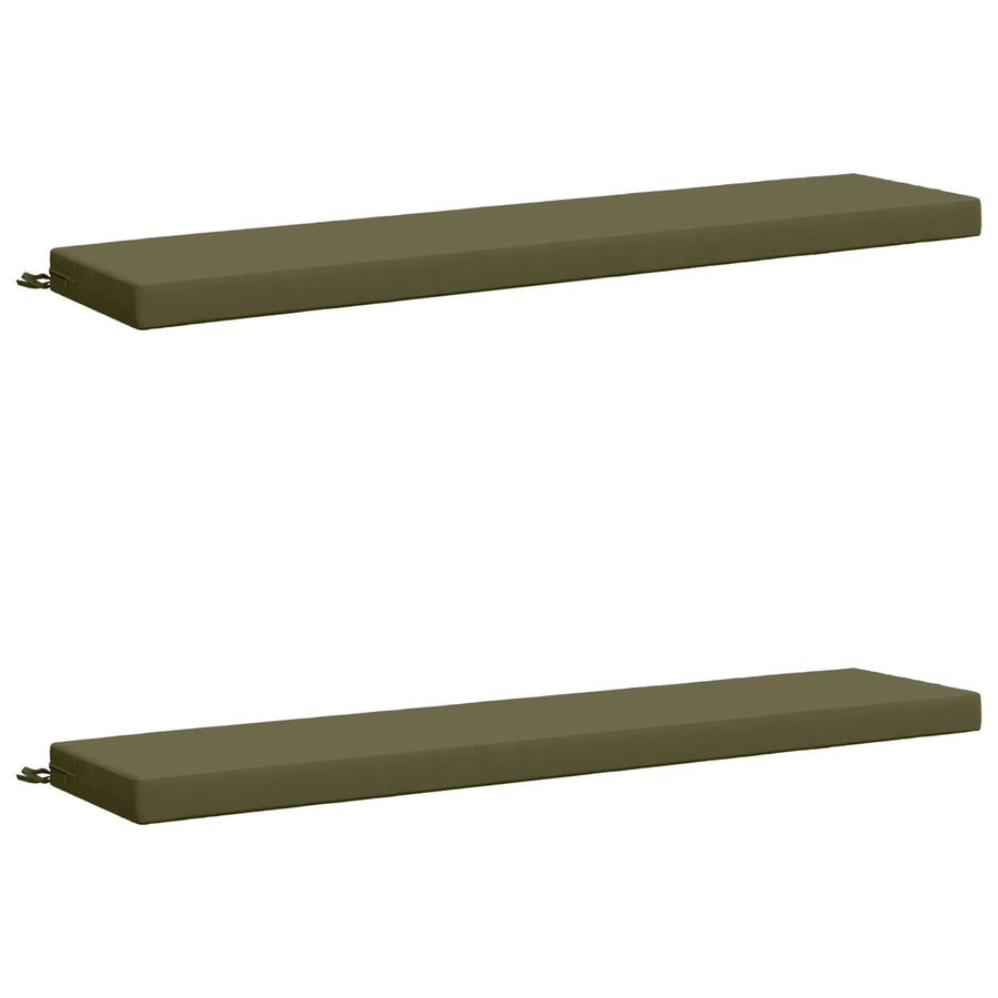 2-delige Bankkussens SOEST 2 st 100% Polyester Olijfgroen