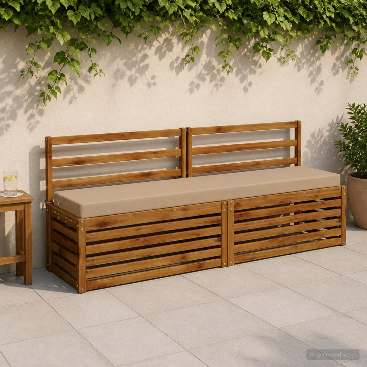 2-delige Bankkussens SOEST 2 st 100% Polyester Zand