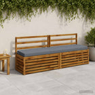 Bankkussens 2 stuks blauw polyester