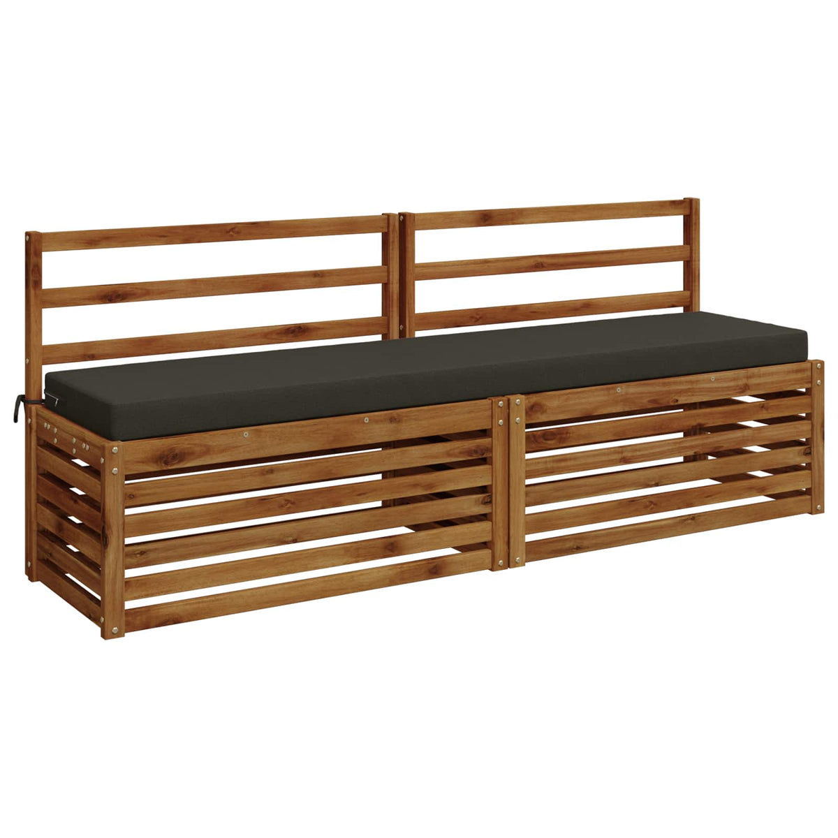 Bankkussen SOEST 100% Polyester Antraciet 170 x 40 x 8 cm