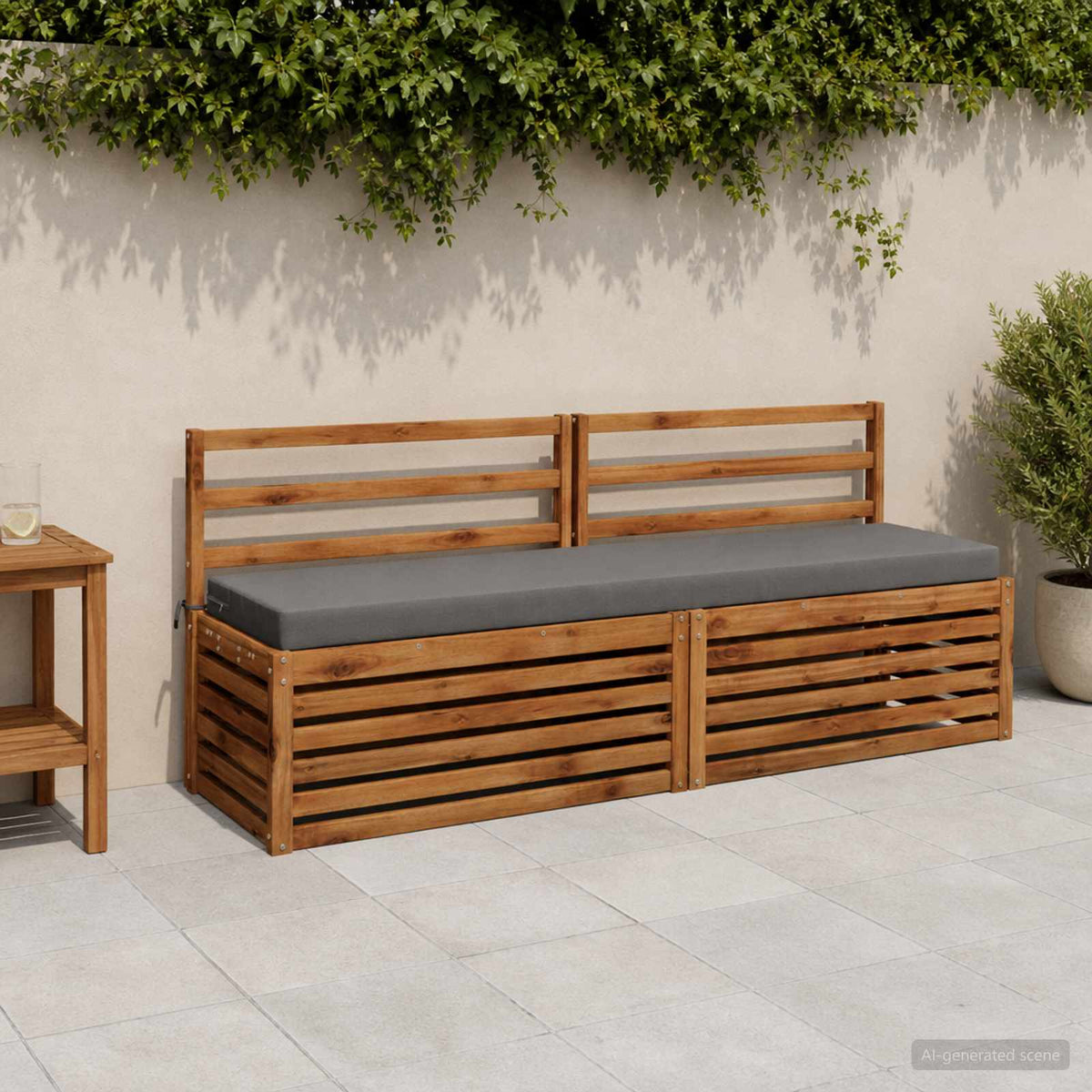 2-delige Bankkussens SOEST 2 st 100% Polyester Grijs