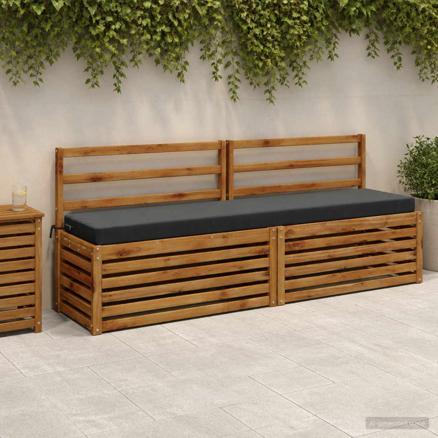 2-delige Bankkussens SOEST 2 st 100% Polyester Antraciet