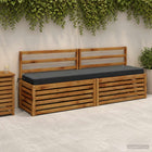 Bankkussen antraciet 170x40x8 cm polyester