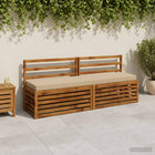 Bankkussen beige 170x40x8 cm polyester