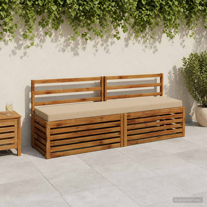 Bankkussen SOEST 100% Polyester Beige 170 x 40 x 8 cm