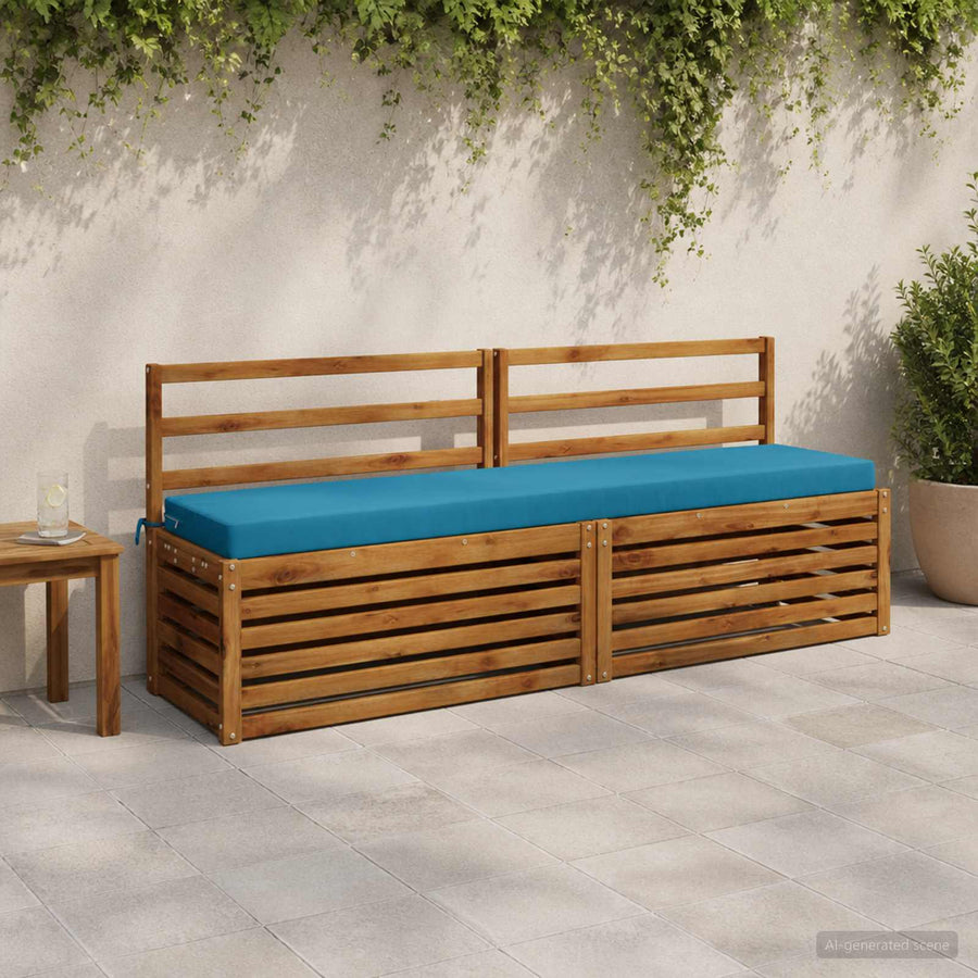 2-delige Bankkussens SOEST 2 st 100% Polyester Lichtblauw