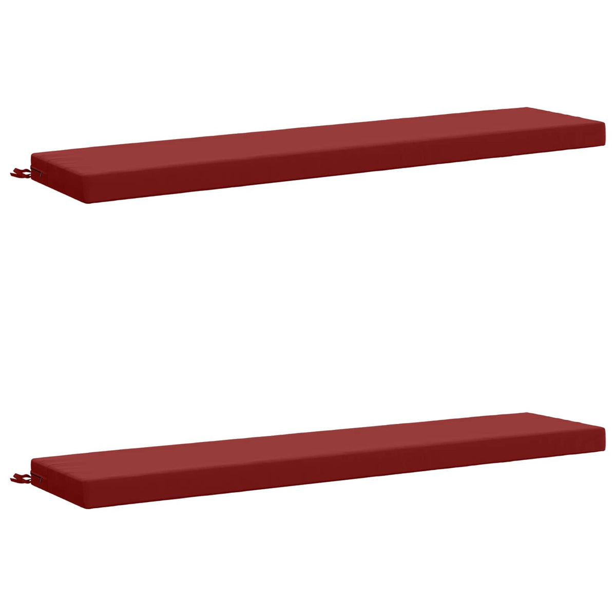 2-delige Bankkussens SOEST 2 st 100% Polyester Wijnrood