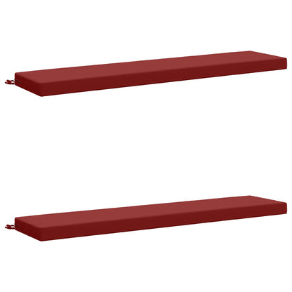 2-delige Bankkussens SOEST 2 st 100% Polyester Wijnrood