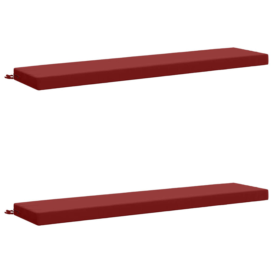 2-delige Bankkussens SOEST 2 st 100% Polyester Wijnrood