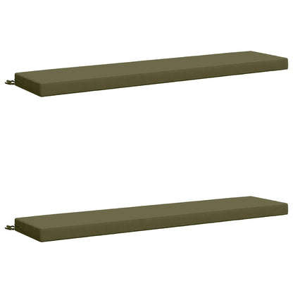 2-delige Bankkussens SOEST 2 st 100% Polyester Olijfgroen