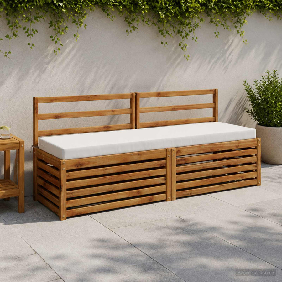 Bankkussen SOEST 100% Polyester Wit 200 x 40 x 8 cm