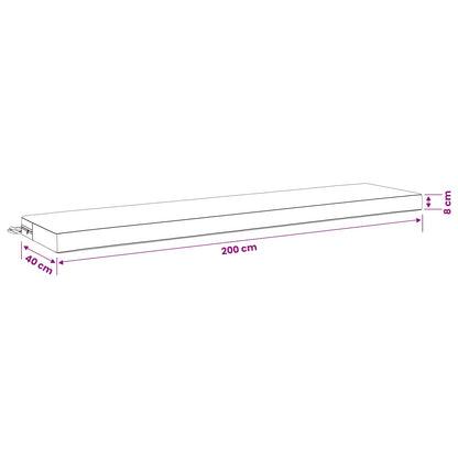 Bankkussen SOEST 100% Polyester Wit 200 x 40 x 8 cm