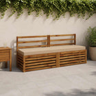 Bankkussens 2 stuks zand 100% polyester