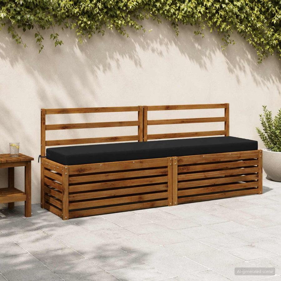 2-delige Bankkussens SOEST 2 st 100% Polyester Zwart