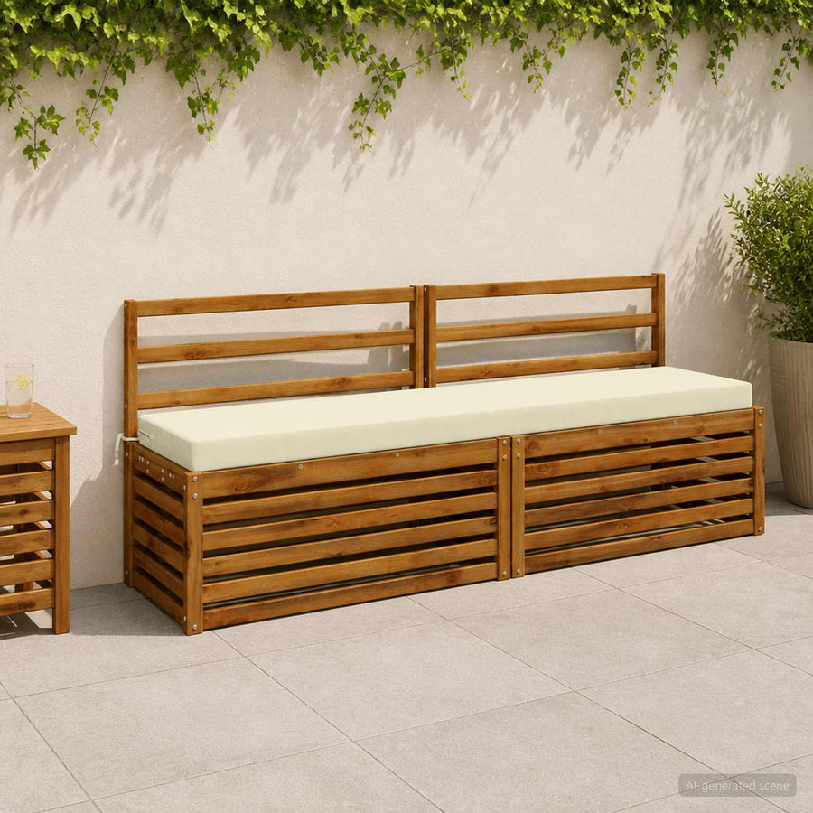 Bankkussen SOEST 100% Polyester Crèmekleurig 200 x 40 x 8 cm