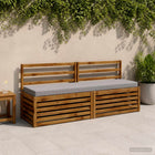 Bankkussen 200x40x8 cm grijs polyester