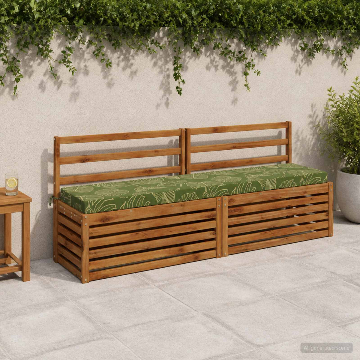 2-delige Bankkussens SOEST 2 st 100% Polyester Bladontwerp